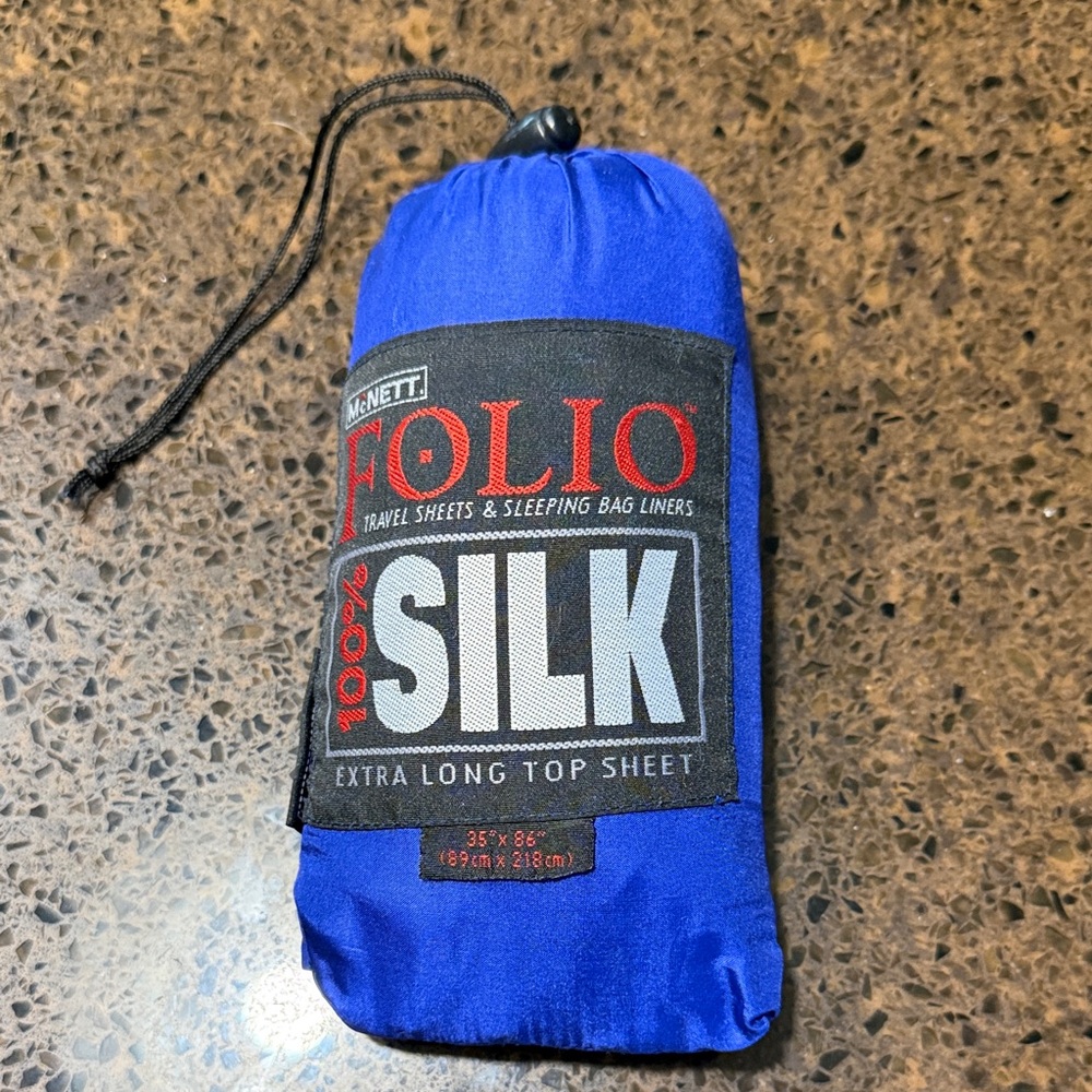 McNett brand silk travel sheet and sleeping bag liner